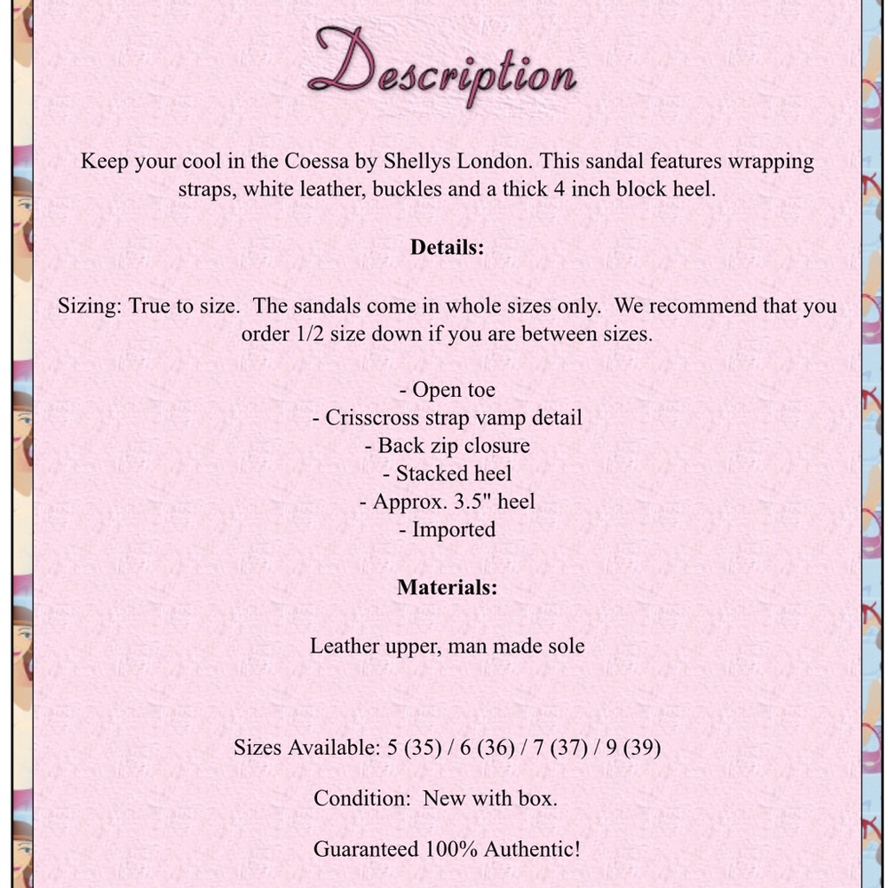 Shelly's  London. White Leather Sandals - Picture 8 of 8